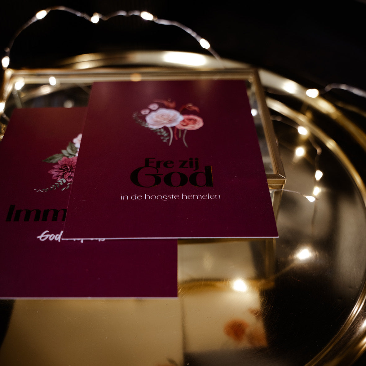 Set luxe kerstkaarten