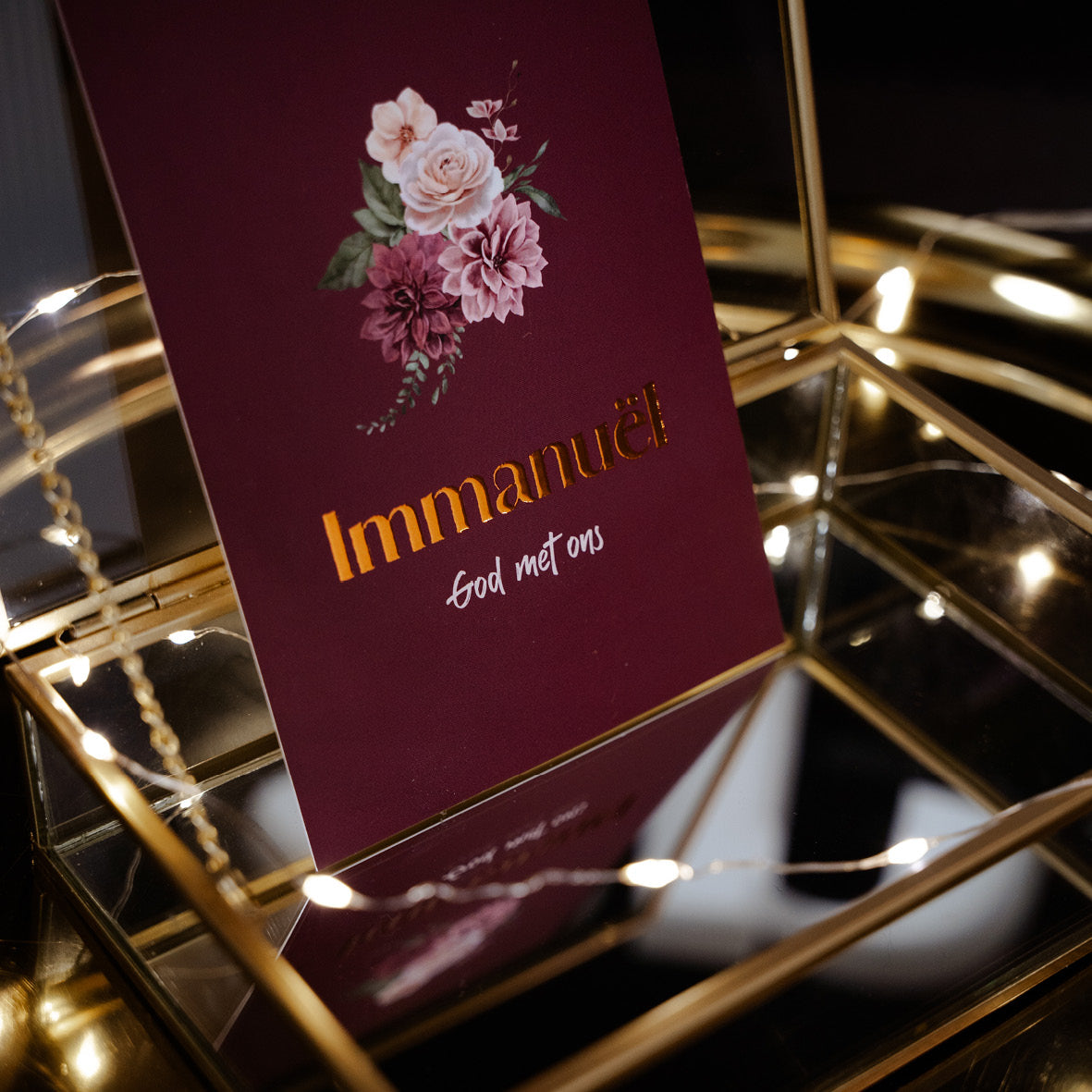 Luxe kerstkaart 'Immanuël'