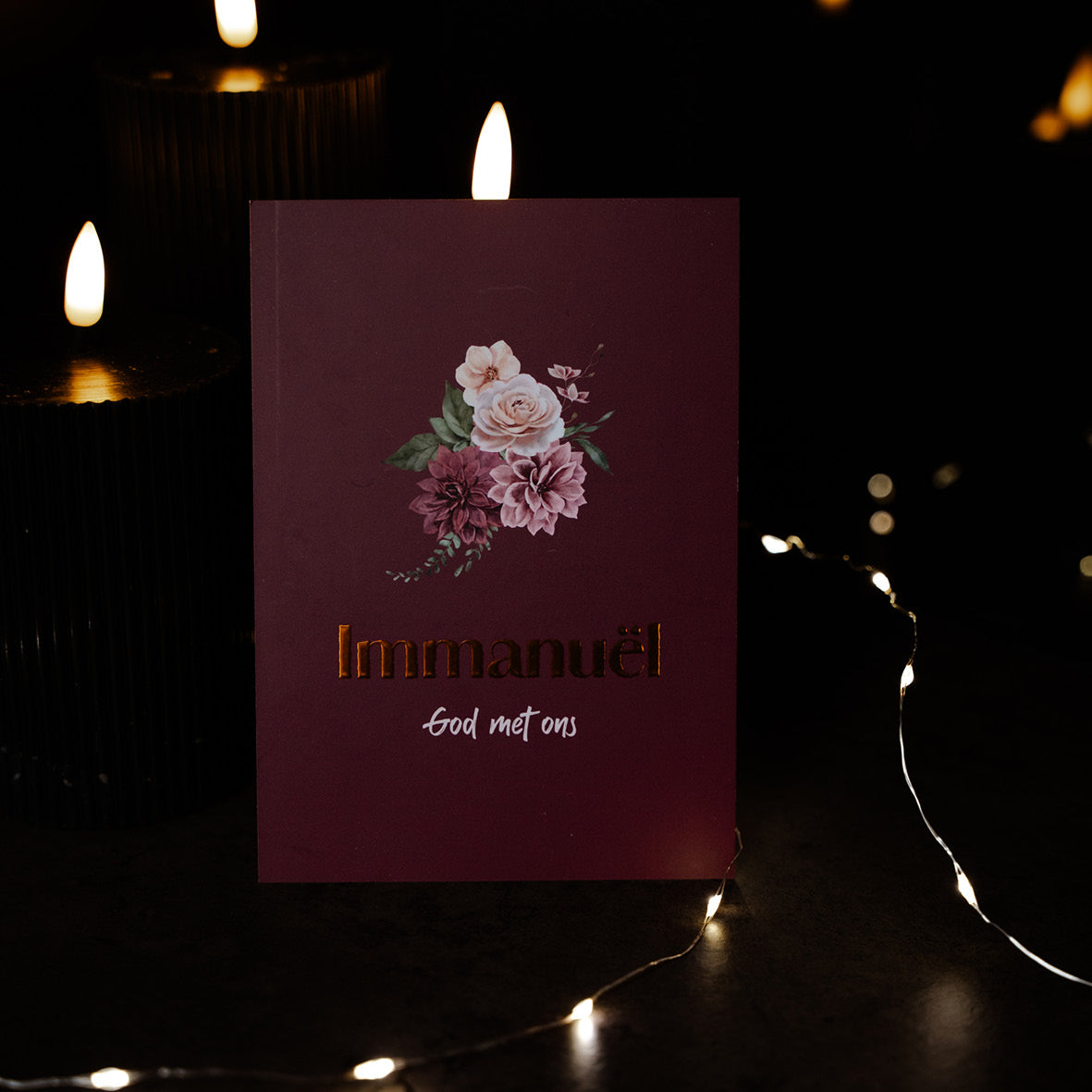 Luxe kerstkaart 'Immanuël'