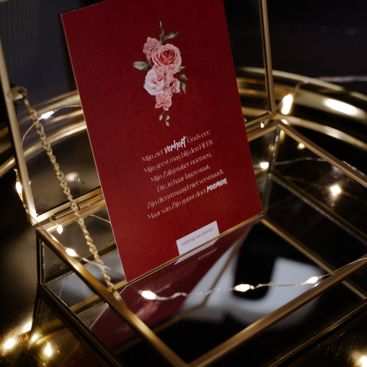 Kerstkaart Lofzang van Maria:1